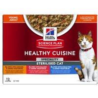 Hill's Science Plan Healthy Cuisine Sterilised Cat Ragout Multipack 24x80 g