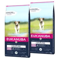 EUKANUBA Welpenfutter getreidefrei für kleine und mittelgroße Rassen 2x12 kg