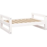VidaXL Hundebett L (75,5x55,5x28 cm) aus Kiefernholz weiß