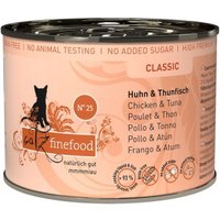 Catz finefood nourriture humide chat Classic adulte N° 25 poulet et thon 24x200 g