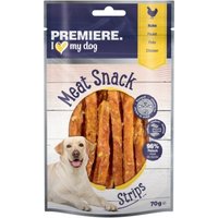 PREMIERE Meat Snack Stripes pour chien, Poulet 5x70 g