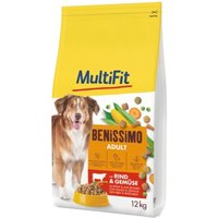 MultiFit Benissimo Croquettes Chien Adulte, avec Bœuf & Légumes 12 kg