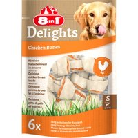 8in1 Delights Kauknochen Hähnchenfleisch im Beutel S 6 Stück · Produktbild von Fressnapf