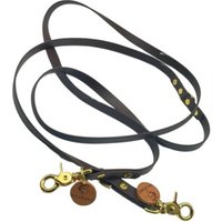 Wildfang Hundeleine "Naturgeflüster" aus U.S. Biothane und Lederbutton mit Wildfang Logo (19 mm breit / 2,30 m lang)