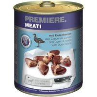PREMIERE Meati nourriture humide pour chien, Adulte, Cœur de canard 24x800 g