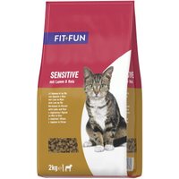 FIT+FUN nourriture sèche pour chat adulte sensible avec agneau & riz