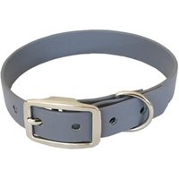 bio-leine 21-30cm HU Biothane Halsband hellgrau 24 cm, 33 cm