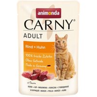 animonda Carny nourriture humide pour chat adulte Bœuf et poulet 48x85 g
