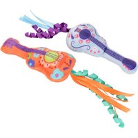 FIT+FUN Jouet pour chat lot de 2 guitares en peluche avec film crépitant 10 x 2,5 cm