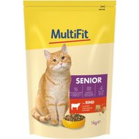 MultiFit nourriture sèche pour chat, senior, bœuf 1 kg