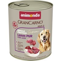 animonda GranCarno Single Protein Supreme pâtée pour chien adulte Lamm Pur 6x800 g