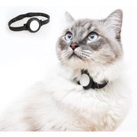 LucyBalu NEMO AirTag Katzenhalsband (Silikon) schwarz