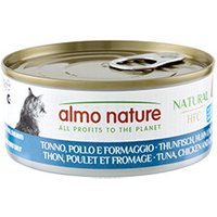 Almo nature HFC Natural nourriture humide pour chat Thon, poulet et fromage 24x150 g