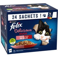 Felix Nourriture Humide Chat Délicieux Duos en Gelée Sélection Mixte 24x85g Pack mix 1