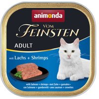 animonda Vom Feinsten nourriture humide pour chat, adulte, Saumon et crevettes 128x100 g