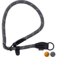 Floxik Retrieverhalsband - Robustes Halsband mit Zugstopp grau
