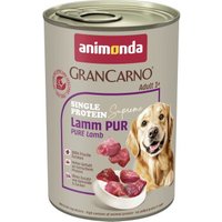 animonda GranCarno Single Protein Supreme nourriture humide pour chien adulte Lamm Pur 6x400 g