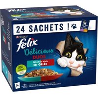 Felix Nourriture Humide Chat Délicieux Duos en Gelée Sélection Mixte 24x85g Pack mix 2