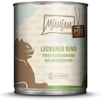 MjAMjAM nourriture humide pour chat adulte, pur plaisir de viande 6x800 g Bœuf