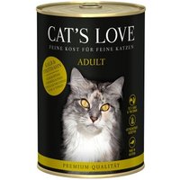 CAT'S LOVE nat kattenvoer Adult Kalf en Kalkoen 6x400 g