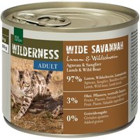 REAL NATURE WILDERNESS nourriture humide chat, adulte, Wide Savannah, agneau et sanglier 24x200 g