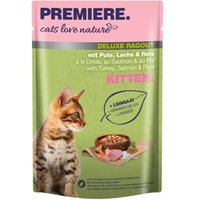 PREMIERE cats love nature Deluxe Ragout Kitten mit Pute, Lachs und Reis 48x100 g PREMIERE cats love nature Deluxe Ragout Kitten mit Pute, Lachs und Reis 48x100 g