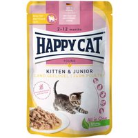 HAPPY CAT Young Nourriture humide pour chatons et juniors, Volaille de campagne, Viande en sauce 20x85 g