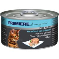 PREMIERE Fine Filets - Nourriture humide pour chat adulte en gelée Thunfisch mit Calamari 48x100 g