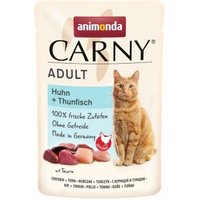 animonda Carny nourriture humide pour chat adulte Poulet et thon 48x85 g