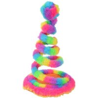 FIT+FUN Jouet serpent à ressort spiralé pour chat multicolore 21 x 14 cm