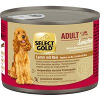 SELECT GOLD nourriture humide pour chien Sensitive Adult Agneau au Riz 6x200 g