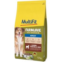 MultiFit Farmlove Croquettes Chien Adulte Agneau, fenouil et riz 12 kg