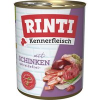 RINTI Kennerfleisch nourriture humide pour chien, adulte, boîte, Jambon 12x800 g