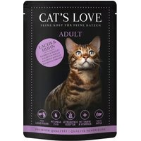 CAT'S LOVE Nassfutter Katze Adult in Gelee Lachs & Huhn 24x85 g