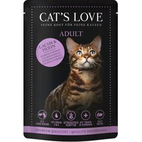 CAT'S LOVE Nourriture humide chat adulte en gelée Saumon et poulet 48x85 g