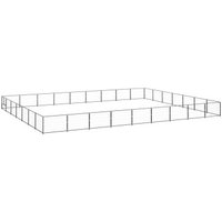 VidaXL Hundezwinger Stahl schwarz 9 m, 7 m, 70 cm