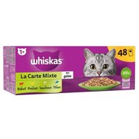 Whiskas Sachets fraîcheur La Carte Mixte en gelée 4 variétés pour chat adulte 48x85g
