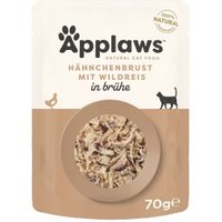 Applaws Nassfutter Katze Adult Hühnerbrust und Wild Reis 24x70 g