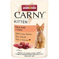animonda Carny nourriture humide pour chaton Bœuf, veau & poulet 48x85 g