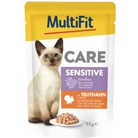 MultiFit Care Sensitive pâtée pour chat à la dinde 48x85 g