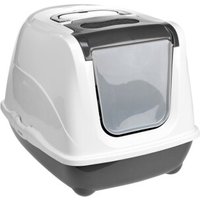 AniOne Maison de Toilette pour Chat Flip Cat M gris foncé