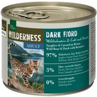 REAL NATURE WILDERNESS nourriture humide chat, adulte, Dark Fjord, sanglier avec canard et renne 24x200 g