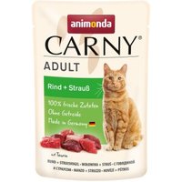 animonda Carny nourriture humide pour chat adulte Bœuf et autruche 48x85 g