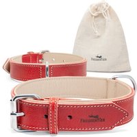 Freudentier gefüttertes Halsband aus Leder L