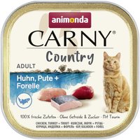 animonda Carny Country nourriture humide pour chat, adulte, poulet, dinde et truite 128x100 g