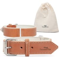 Freudentier gefüttertes Halsband aus Leder