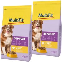 MultiFit nourriture sèche pour chien senior Poulet et riz 2x4 kg