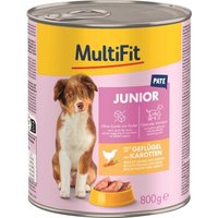 MultiFit Junior Pate Geflügel mit Karotten 6x800g