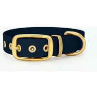 THE DOG IDEA Biothane Halsband Gold Navy M