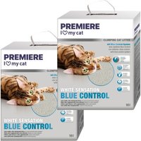 PREMIERE White Sensation – Blue control Litière agglomérante 2x10 l